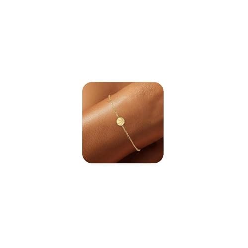 little gold basketball bracelet - Image 1