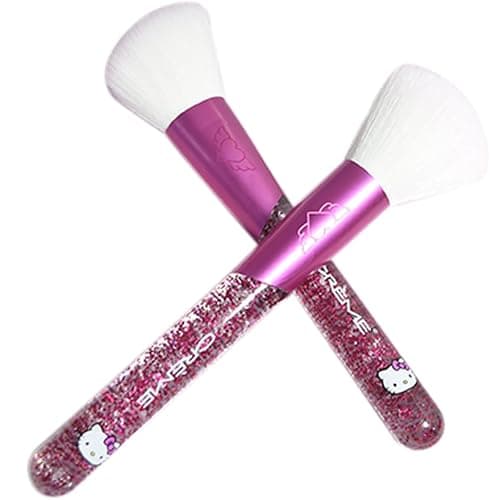 The Creme Shop Hello Kitty Luv Wave Brush Collection - Versatile & Silky-Soft Makeup Brushes - Precise Shader, Blending Brush, Angled Detailer, Blush Brush, Powder Brush - Durable & Easy to Wash - Set thumbnail 2