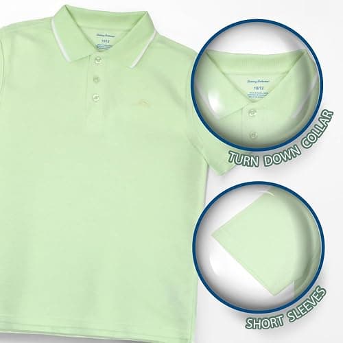Tommy Bahama Boys Short Sleeve Classic Polo Shirt & Elastic Waist Shorts Set, Casual 2-Piece Back to School Outfit for Kids thumbnail 2