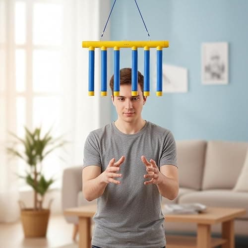 asfanst Reflective Drop Stick Challenge Game, Hand Eye Coordination Reflex Training Toy, 3 Adjustable Speed Modes, Catching Sticks Game for All Ages (Yellow) thumbnail 2
