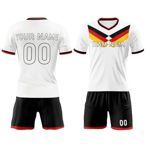 Davcielaora Germany 2026 World Cup Football Jersey Retro Design Personalized Name Number Mens Womens Kids Football Kit Set White - Image 1