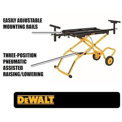 DEWALT Miter Saw Stand With Wheels (DWX726), Yellow thumbnail 7