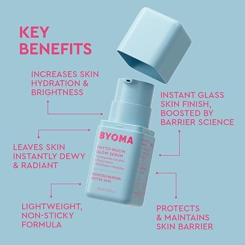 BYOMA Phyto-Mucin Glow Serum - Mucin Face Serum for Glass Skin - Plumps, Primes + Hydrates - Flawless Primer and Makeup Base - Strengthens Skin Barrier - 1.35 fl.oz thumbnail 3