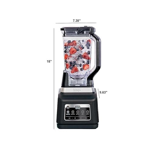 Ninja BN805A Pro Plus Kitchen System, 1400W, 5-in-1: Smoothies, Chop, Dough, Auto IQ, 72oz Blender Pitcher, 64oz Processor Bowl, 2x32oz Cups, Black thumbnail 2