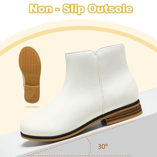 Fupoia Girls Boots Kids Ankle Boots Side Zipper Booties Fashion Short Suede Low Heels thumbnail 5