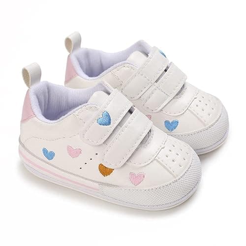 Clowora Baby Boys Girls Shoes Non-Slip Rubber Sole Sneakers Infant First Walking Toddler Crib Shoes Newborn Loafers Flats. thumbnail 4