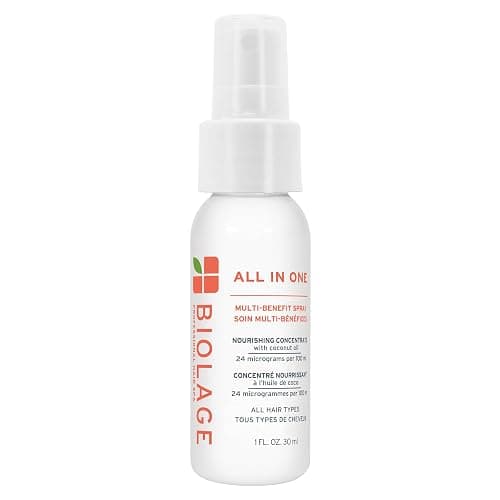 Biolage All-In-One Multi-Benefit Spray - Leave-In Treatment, Heat Protectant, Shine, Frizz Control, For All Hair Types, Coconut Oil, Vegan & Paraben-Free - Image 1