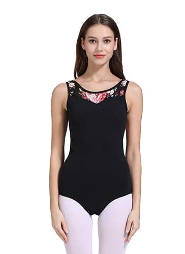 ModLatBal Women and Grils Lace Tank Leotards for Ballet Dance - Beatiful Net - X-Small - Image 1