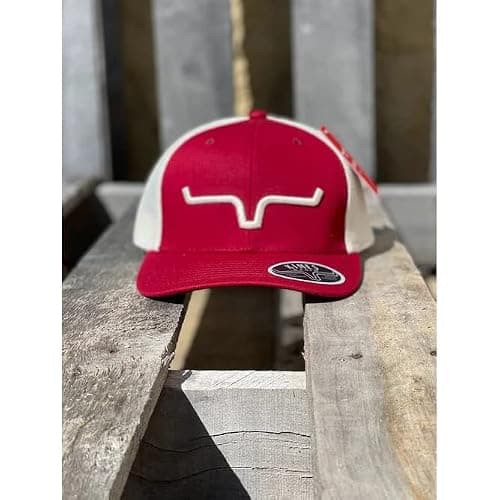 Kimes Ranch Unisex Weekly Upgrade 110 3-D Embroidered Horns Adjustable Snapback One-Size Hat - One Size - Black/White thumbnail 3