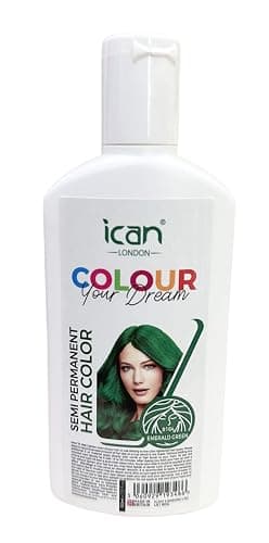 ican London Colour Your Dream Semi Permanent Hair Color 100ml (164-EMERALD GREEN) thumbnail 2