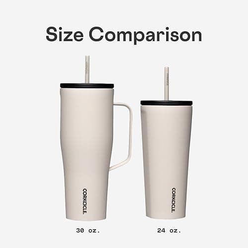 Corkcicle Disney Princess Cold Cup - Keeps Drinks Cold for 12 Hours - Triple-Insulated Stainless Steel - Straw & Screw-On Lid - Summer Drinkware Gift - Keeps Drinks Ice Cold - 24 oz - Belle thumbnail 7