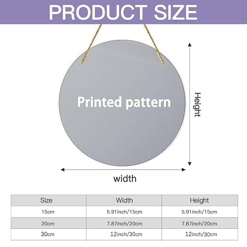 Cafemira Acrylic Wall Accents,Stained Glass of a Purples Rose,Shatterproof Acrylic Wall Hangings,Round Artwork,Home Decor for White Walls,Make Your Space More Personalized,12x12 inch Easy to Hang thumbnail 3