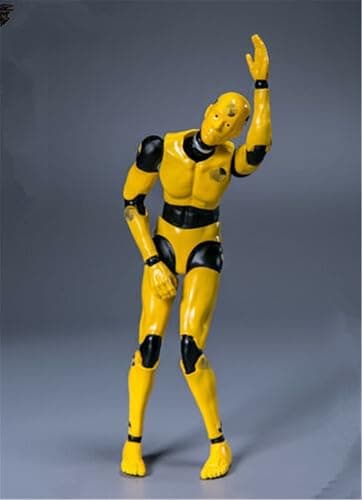 1/12 Scale Male Action Figure,6inch Flexible Yellow Testman Crash Test Dummy Action Figure Body Collection (B) thumbnail 3
