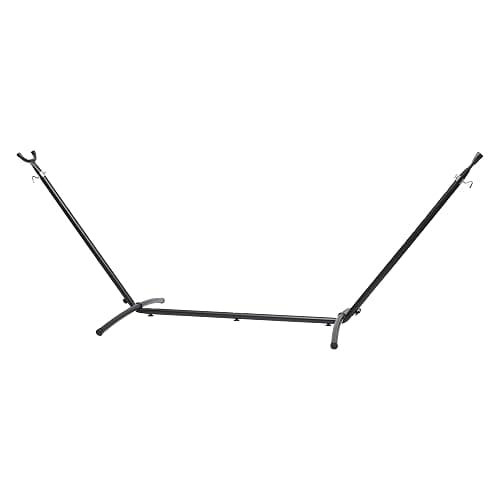 Amazon Basics 2 Person Heavy Duty Portable Sturdy Hammock Stand for Outside, Easy Assembly, Includes Carrying Case, 9 foot, Black - Image 1