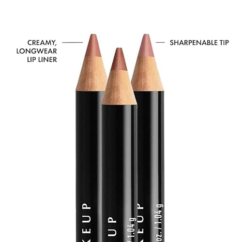 NYX PROFESSIONAL MAKEUP Slim Lip Liner Set, Long-Lasting Creamy Lip Liner Pack Of 3 (Peakaboo Neutral, Nude Pink, Ever) thumbnail 3