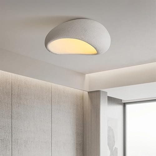 HEYUN Wabi-sabi Deckenlampe Moderne E27 Polyethylen-Lampenschirm Harz Deckenleuchte Kreative Lampe Decke Für Schlafzimmer Esszimmer Wohnzimmer Flur Innenbeleuchtung(A,40) - A - 40 thumbnail 3