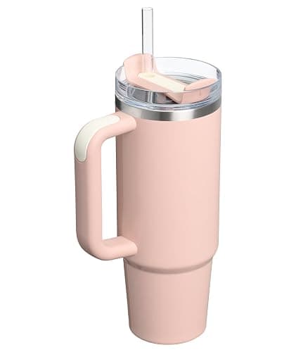 Stanley Quencher H2.0 Tumbler with Handle and Straw 30 oz Flowstate 3-Position Lid Cup Holder Compatible for Travel Insulated Stainless Steel Cup BPA-Free Peach Whip Gloss thumbnail 4