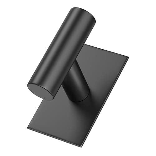 VAEHOLD Wall Towel Hooks, Heavy Duty Sticky Holder Waterproof Towel Hooks for Hanging Coat, Clothes, Closet Hook Wall Mount for Kitchen (Black, 4 Pack) thumbnail 6