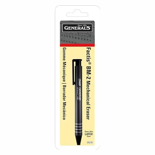 General Pencil CO. GPBM2-BP GPBM2-BP Factis Pen Style Eraser Carded - Image 1
