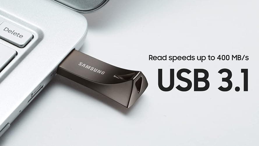 SAMSUNG BAR Plus 256GB - 400MB/s USB 3.1 Flash Drive Titan Gray (MUF-256BE4/AM) thumbnail 5