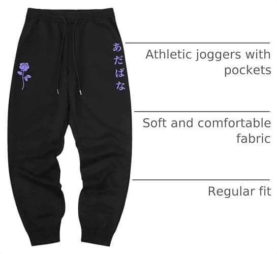 WDIRARA Men's Floral Letter Graphic Print Drawstring Waist Tie Front Sweatpants thumbnail 4