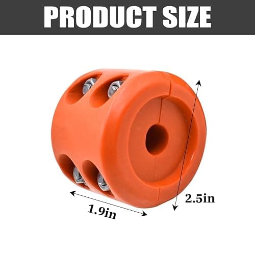 Bittwee Car Rubber Winch Stopper for ATV UTV Truck, Cable Saver Hook Stopper Line for Synthetic Rope, Bump Shock Saver Dampener with Stainless Steel Screw and Nut, Quick Installation Tool (Orange) thumbnail 2
