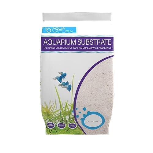 Aqua Natural Sugar White Sand 10lb Substrate for aquascaping, Aquariums, vivariums and terrariums - Image 1