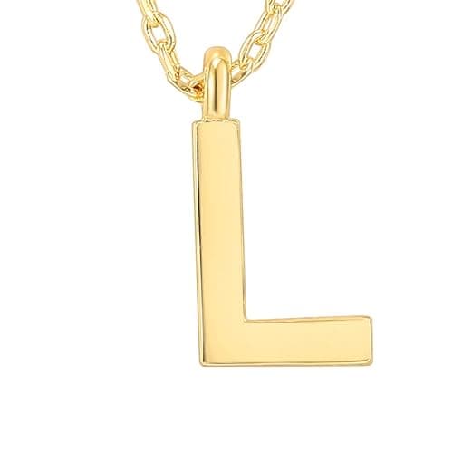 PAVOI 14K Gold Plated Initial Necklace | Letter Necklaces for Women thumbnail 3