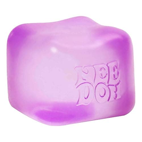 Schylling NeeDoh Nice Cube -Sensory Squeeze Toy with Super Solid Squish - 2.25" Cube (Purple) - Image 1