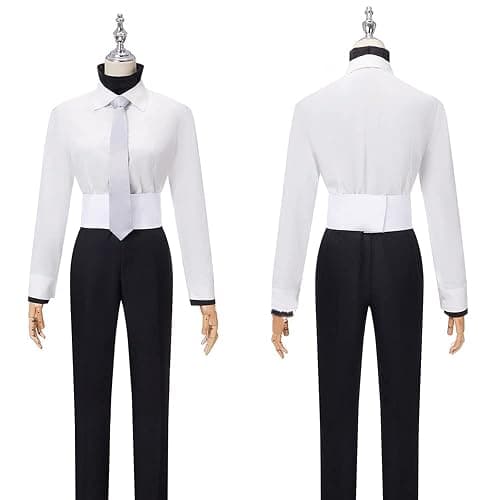 AIUKAKP Men Costume Outfit White Men Costume Uniform Jacket Halloween thumbnail 4