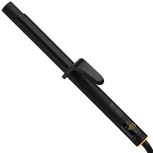 Hot Tools Pro Artist Black Gold Digital Salon Curling Irons: Medium Loose Curls & Tousled Waves (1-1/4 inch), Long Lasting Defined Curls (2 inch)