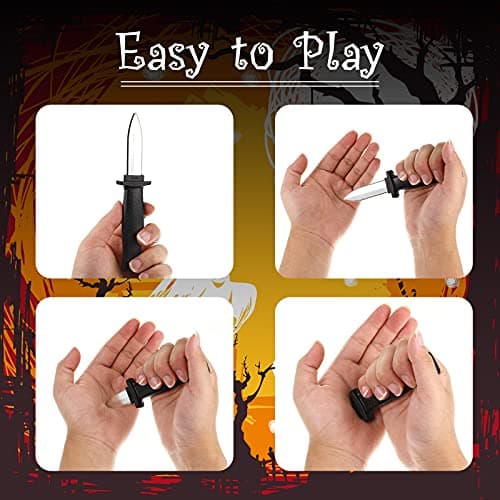 Sumind 4 Pieces Retractable Fake Knife Retractable Prop Knife Gag Magic Toy Fake Dagger Halloween Joke Disappear Blade Trick for Playing Joke thumbnail 5