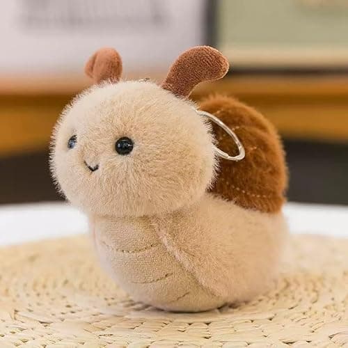 Pgsnhxj 4.5 inches Snail Plush Toy Insect Stuffed Animal Plush Toy Party Christmas Birthday Valentine's Day Gifts for Kids Girlfrends (Snail) thumbnail 2