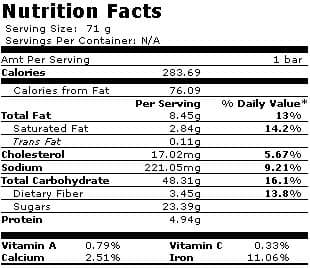 J and J Snack Banana Chocolate Chunk Readi Bake Benefit Breakfast Bar -- 48 per case. thumbnail 2