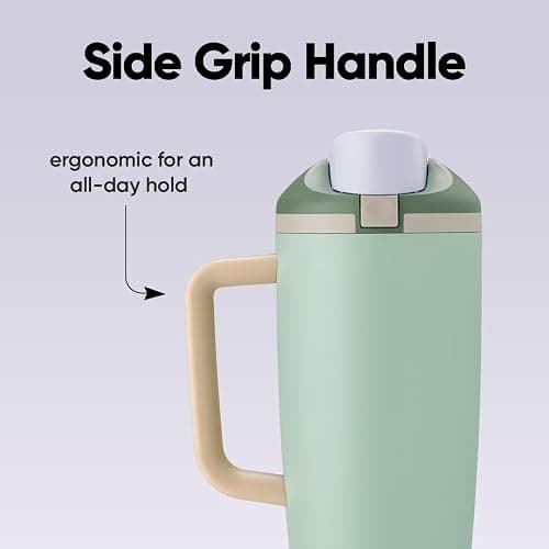 Owala FreeSip Tumbler - Stainless Steel - 40-oz. - Green (Eucalyptus) thumbnail 6