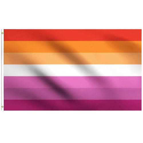MOGADEE® Lesbian Flag, 90x150cm Pride Flag für Indoor und Outdoor LGBTQ Events, Paraden und Dekorationen - Image 1