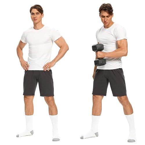 EnerWear 10P Pack Unisex Cotton Moisture Wicking Cushion Crew Socks thumbnail 2