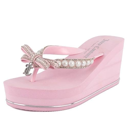 Juicy Couture Keil-Plateau-Flip-Flop: hochmodisch, weiche Strandsandalen, Zehentrenner - Image 1