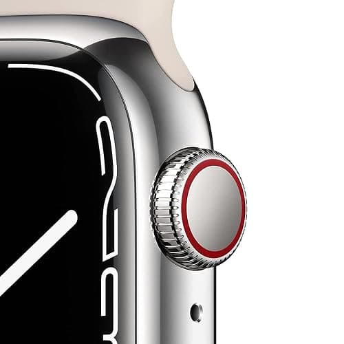 Apple Watch Series 7 (GPS + Cellular, 45 MM) Starlight Aluminum Case with Starlight Sport Band (Renewed) thumbnail 3