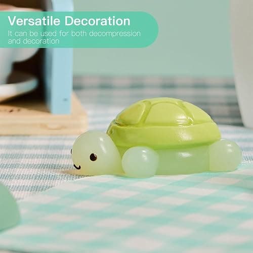 Cute Animals Taba Squishy Toys for Kids & Adults – Kawaii Stress Relief Fidget Sensory Toys, Soft Silicone Squeeze Gifts for Children, Teens, and Adults (Turtle) thumbnail 4