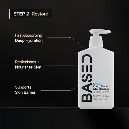 BASED Daily Skincare Duo | Purifying Face Wash + Restoring Moisturizer | Built For All Skin Types | High-Performance Ingredients | Science-Backed Formula thumbnail 4