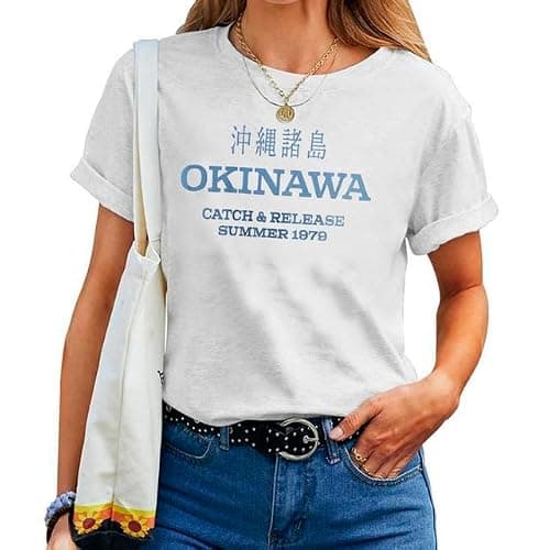 Generic Okinawa T-Shirt Catch and Release Summer 1979 Shirt Unisex Trendy Summer Graphic Tee Print Short Sleeve Casual Top thumbnail 2
