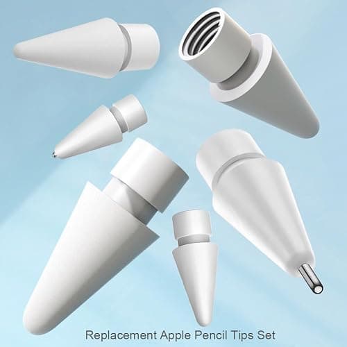 SIXFU Replacement Tips for Apple Pencil, Mix Precise Control Tips Set for Apple Pencil 2nd Generation/ 1st Gen/USB C Apple Pen Nibs(6 Pack) thumbnail 7