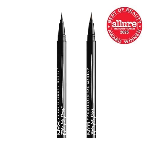 NYX PROFESSIONAL MAKEUP Epic Ink Liner, Waterproof Liquid Eyeliner - Black (Pack Of 2), Vegan Formula thumbnail 2