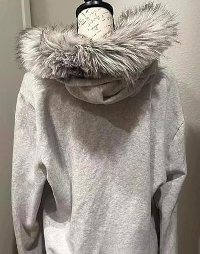 OANTGM Y2k Zip Up Hoodie Fur Jackets Emo Grunge Crop Winter Coats Teen Streetwear 2000s Vintage thumbnail 2