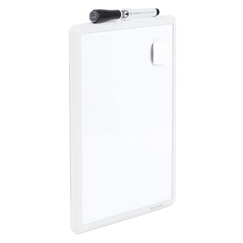 U Brands Contempo Magnetic Small Whiteboard, 8.5” x 11”, White Modern Frame, Mini White Board for Students, Fridge and Locker Dry Erase Board, Includes Marker & Magnet thumbnail 3