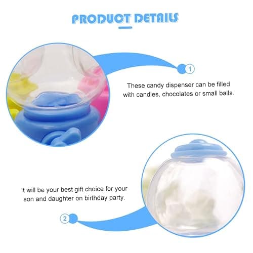 Mini Plastic Gumball Machine Candy Dispenser Fun Candy Catcher Party Favor Gumball Vending Machine for Candy and Treats thumbnail 6