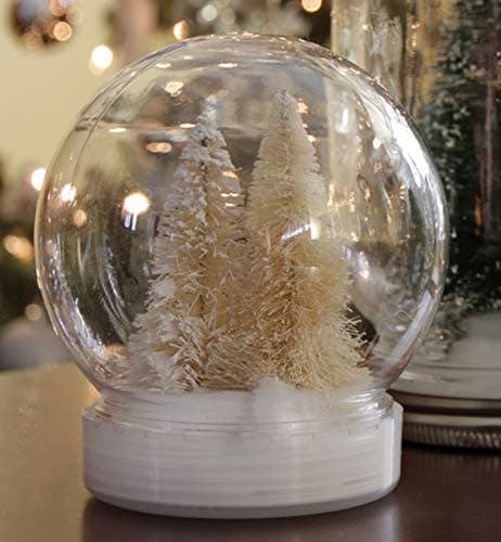 Creative Hobbies 4 Inch (100mm) DIY Snow Globe Water Globe - Clear Plastic with Screw Off Cap | Perfect for DIY Crafts and Customization thumbnail 2