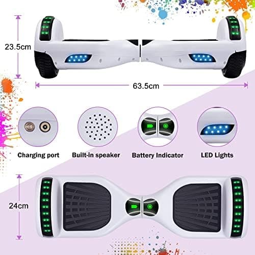 self balance scooter Built-in Bluetooth Speaker - UL 2272 Certified Hover Board for Kids (No Carrying Bag) thumbnail 4