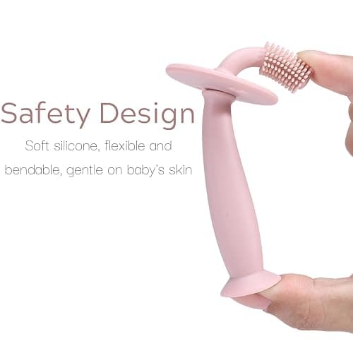 PandaEar 3 Pack Silicone Baby Toothbrush Teethers - Teething Toys Training Oral Care for Infants 0-12 Months+ thumbnail 4